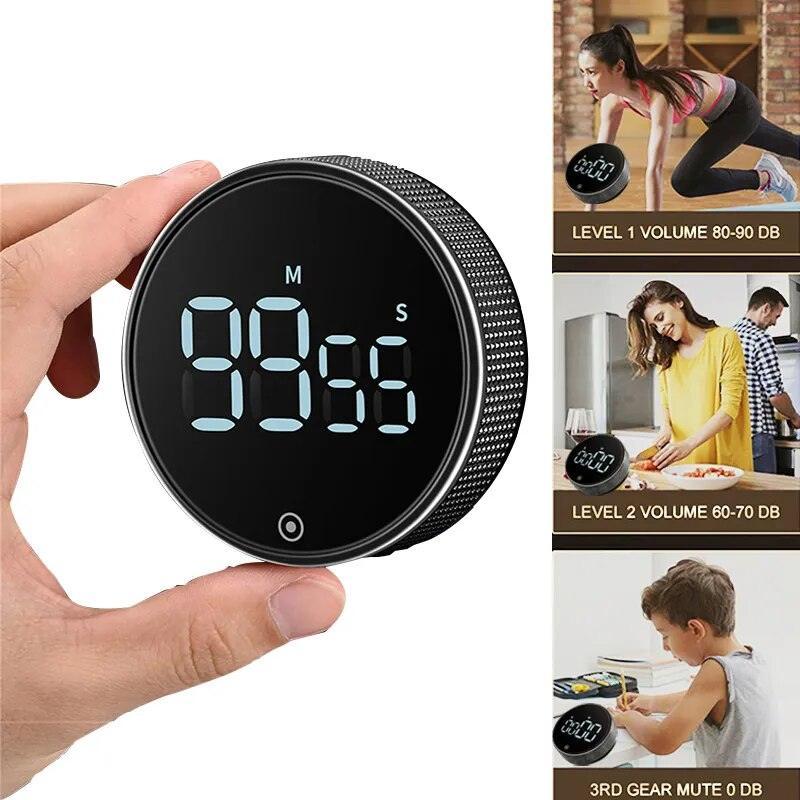 LED Digital Kitchen Timer For Cooking Shower Magnetic Electronic Digital Timer Smart Timer Mechanical Remind Alarm Kitchen Tool - megapoint.com