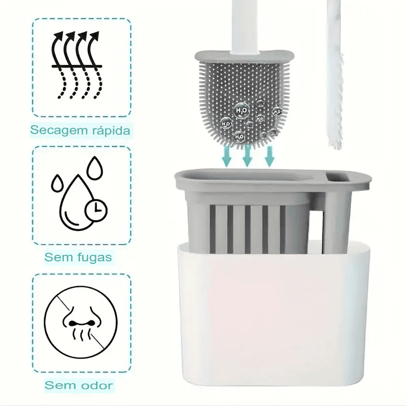 Escova Sanitária para Banheiro com Suporte